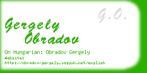 gergely obradov business card